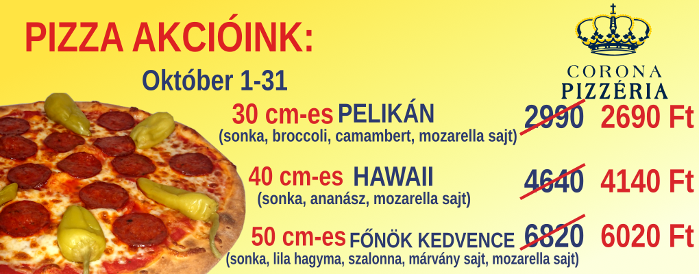 Pizza akcióink!